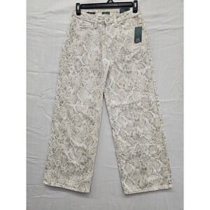Wild Fable‎ Womens Low-Rise Baggy Jeans Snakeskin Print Rigid Denim 4 31 Inseam